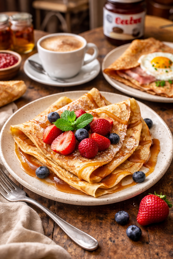 French crepes served as street food