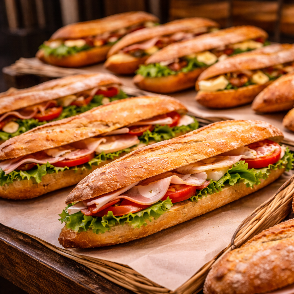 Fresh French baguette bought daily from a local Paris bakery