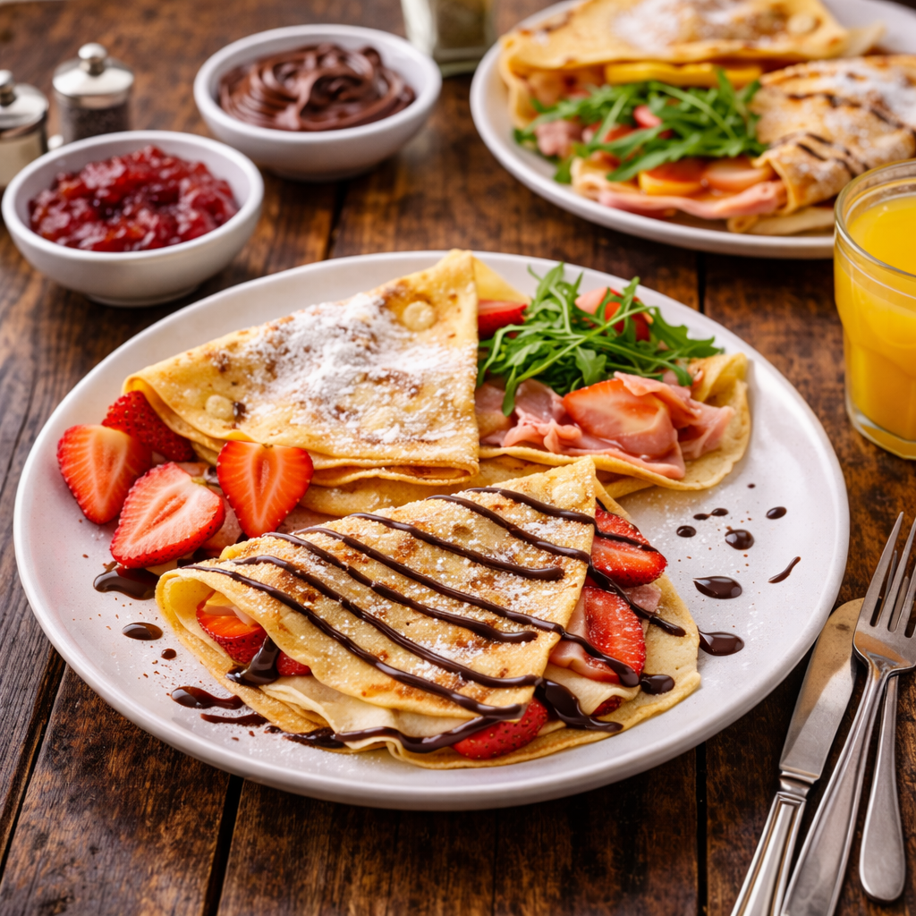 Sweet and savory crepes served in Paris