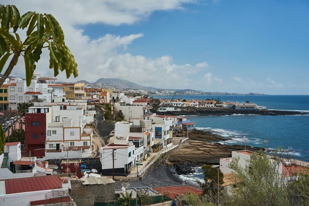 Volcanic landscape and coastline in the Canary Islands, Spain