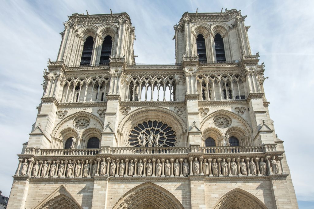 Notre Dame Cathedral in Paris along the Seine River