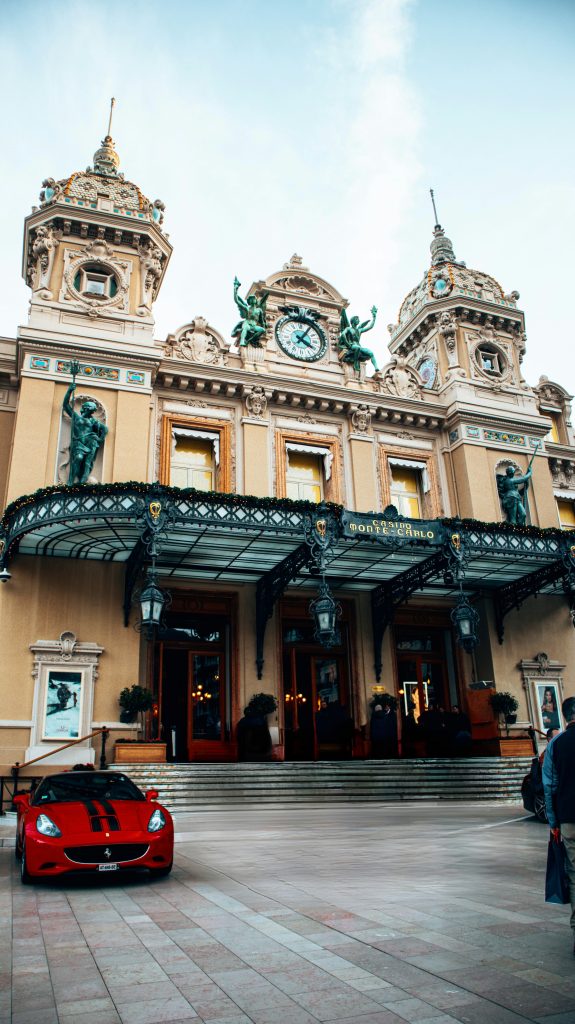 Monte Carlo Casino exterior in Monaco with luxury architecture and Casino Square