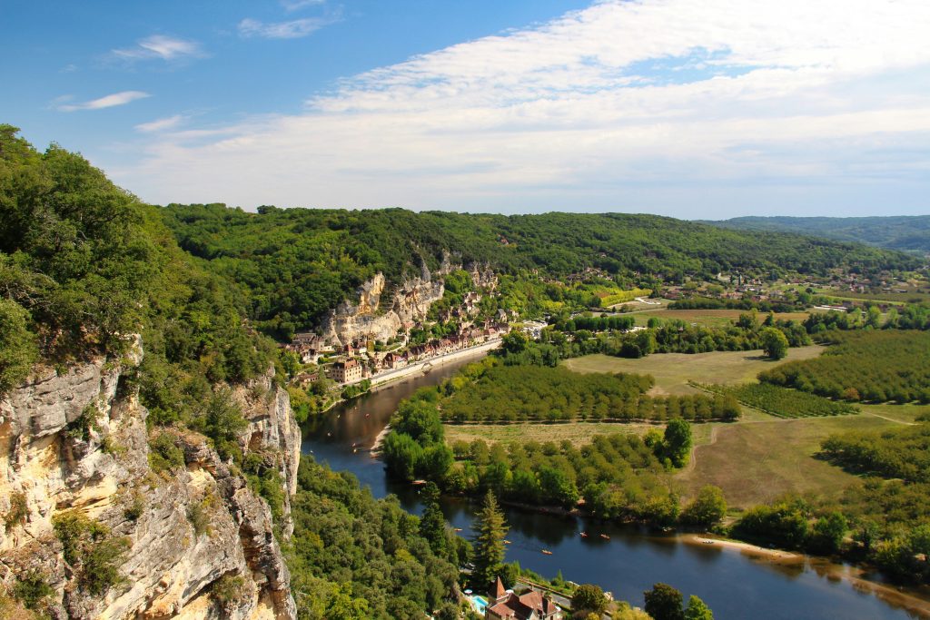 Dordogne countryside with castles and rural villages