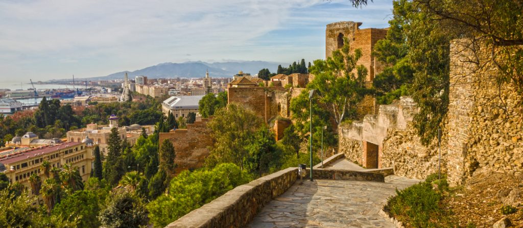 Gibralfaro Castle overlooking Málaga with panoramic views of the city and coastline