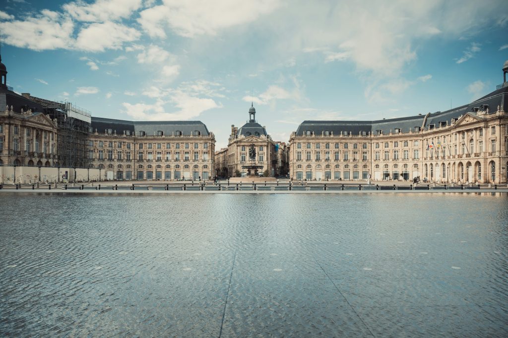 Bordeaux city center with classical architecture