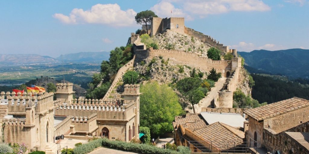 Xàtiva Castle overlooking the town of Xàtiva in Spain
