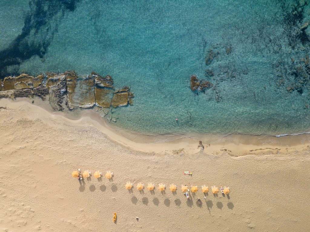 Balos Lagoon in Crete with turquoise water and sandy coastline