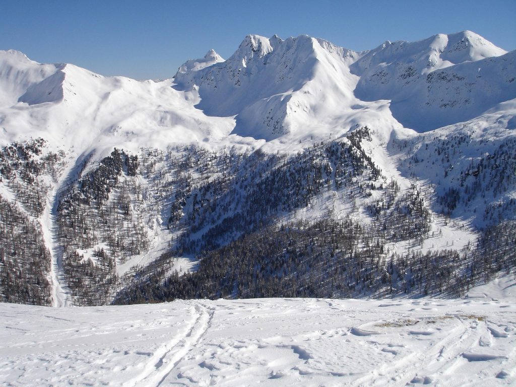 Val d’Isère ski slopes during winter season