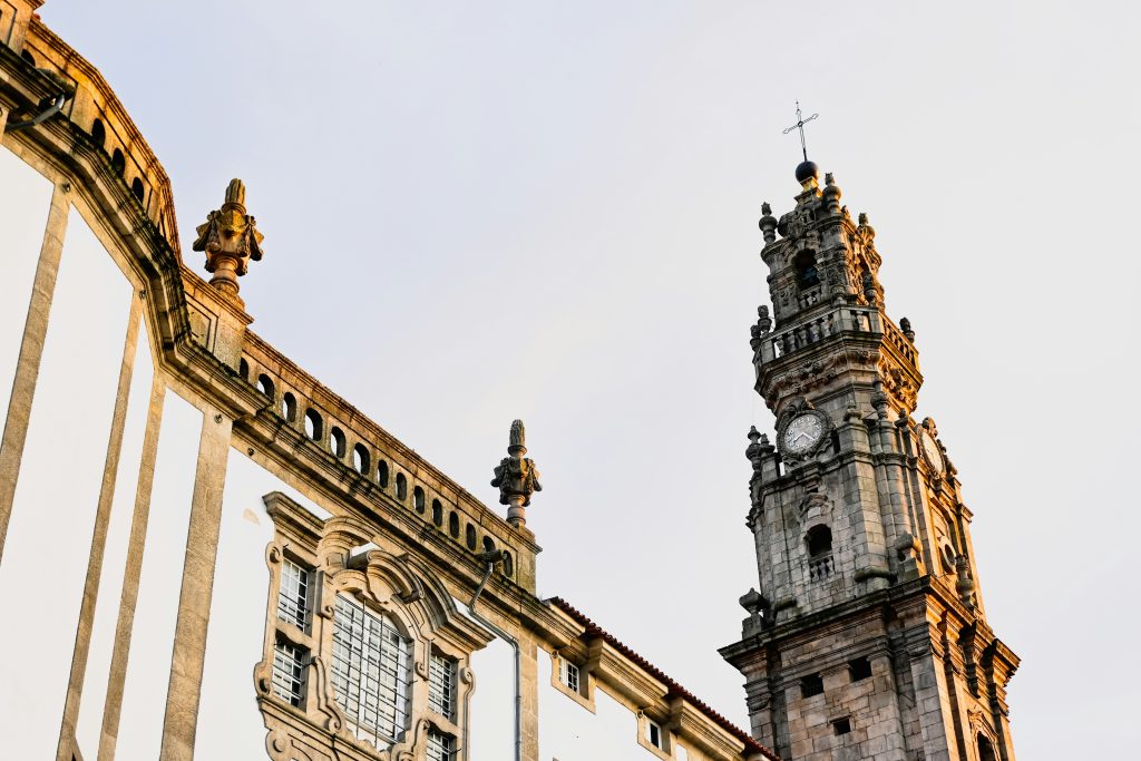 Clérigos Tower panoramic view over Porto Portugal