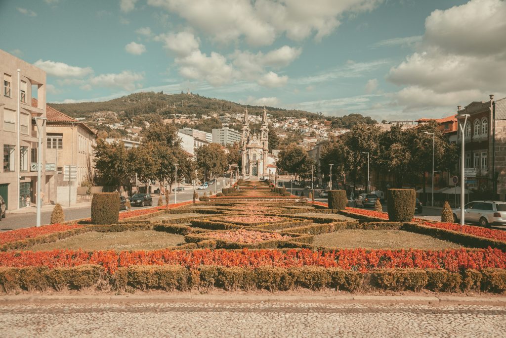 Monumental staircase of Bom Jesus do Monte in Braga Portugal