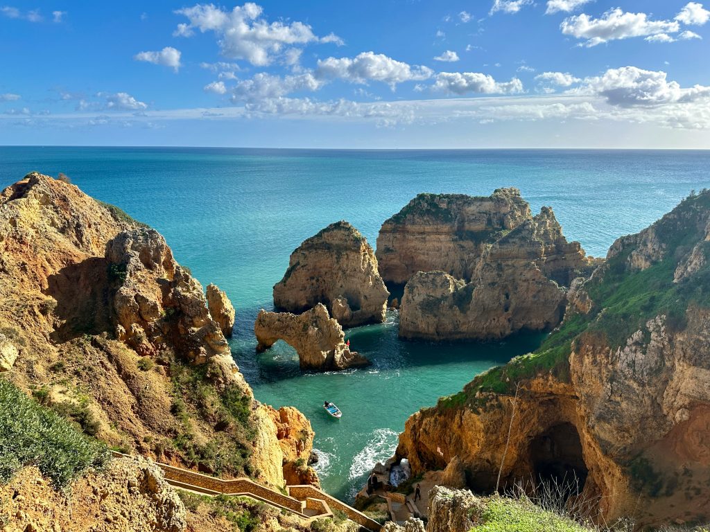 Ponta da Piedade cliffs near Lagos Algarve Portugal