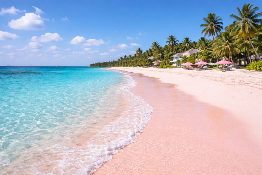 Bahamas Travel Guide Harbour Island famous pink sand beach in the Bahamas