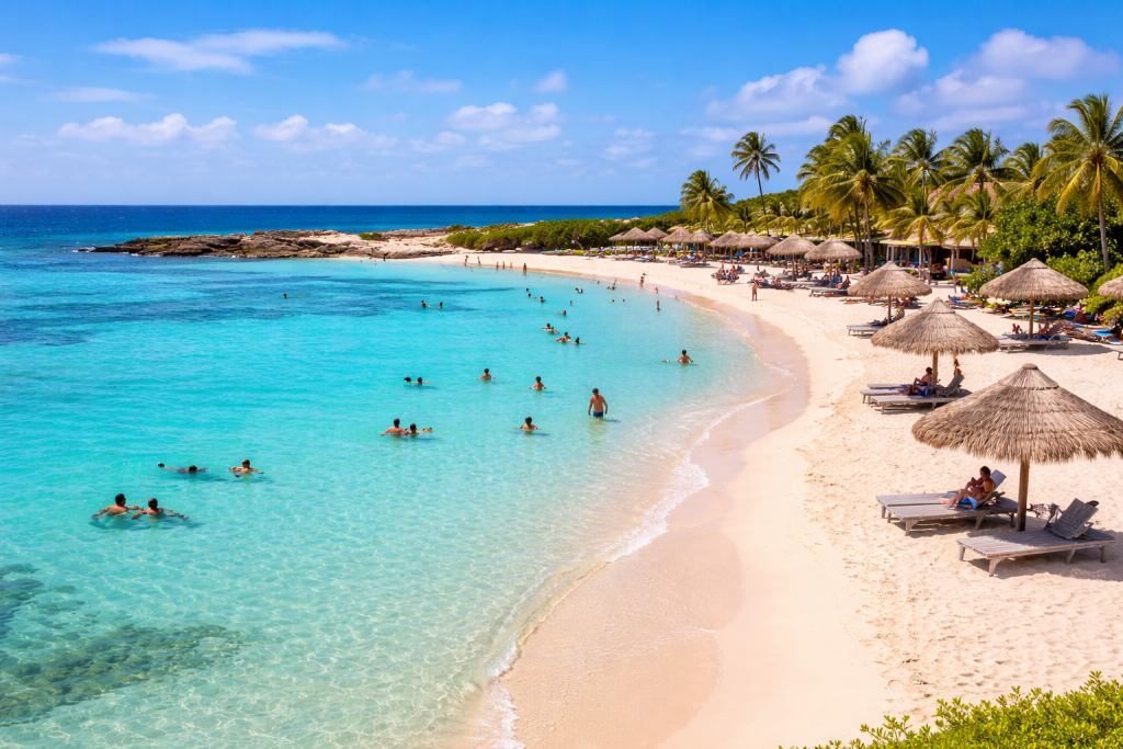 Aruba Travel Guide Baby Beach calm shallow lagoon with crystal clear turquoise water and soft white sand