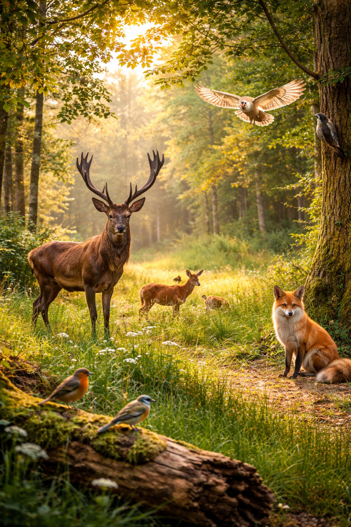 wildlife in czech republic forest deer fox birds nature landscape safe environment travel guide europe