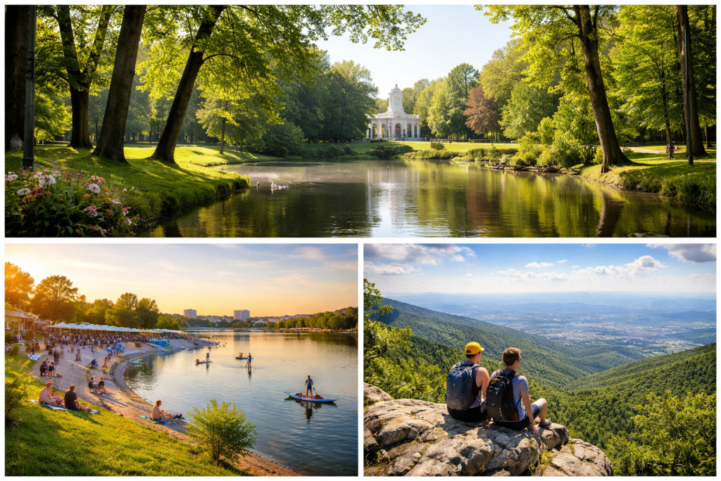 zagreb parks and nature maksimir park jarun lake medvednica mountain croatia landscape
