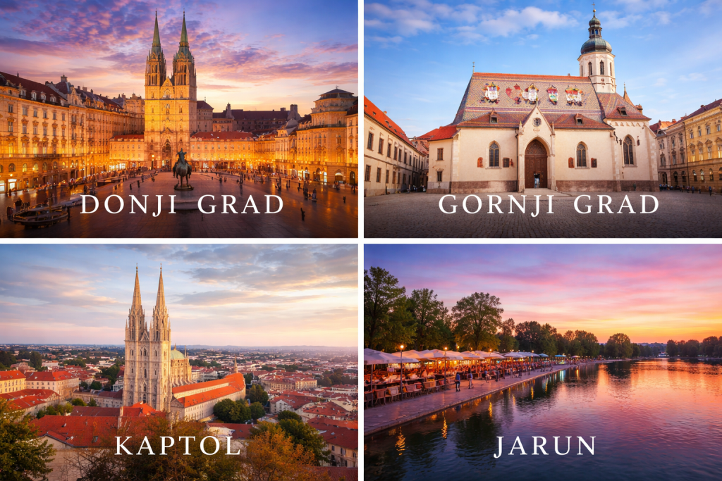 zagreb travel guide best areas donji grad gornji grad kaptol jarun croatia city districts