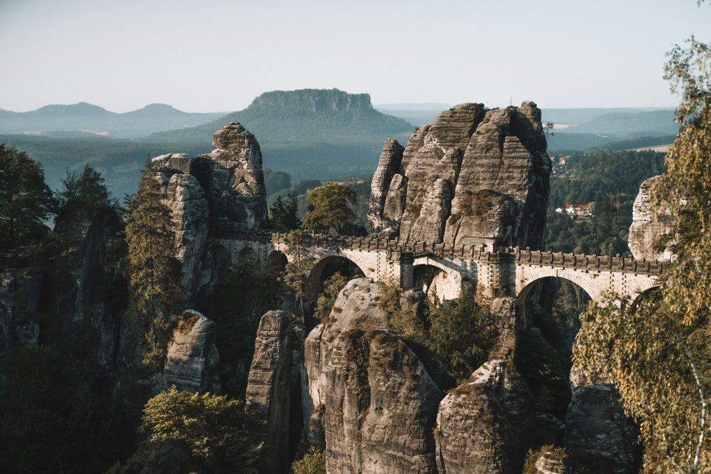 Bohemian Switzerland National Park Pravcicka Gate rock formation nature landscape Czech Republic