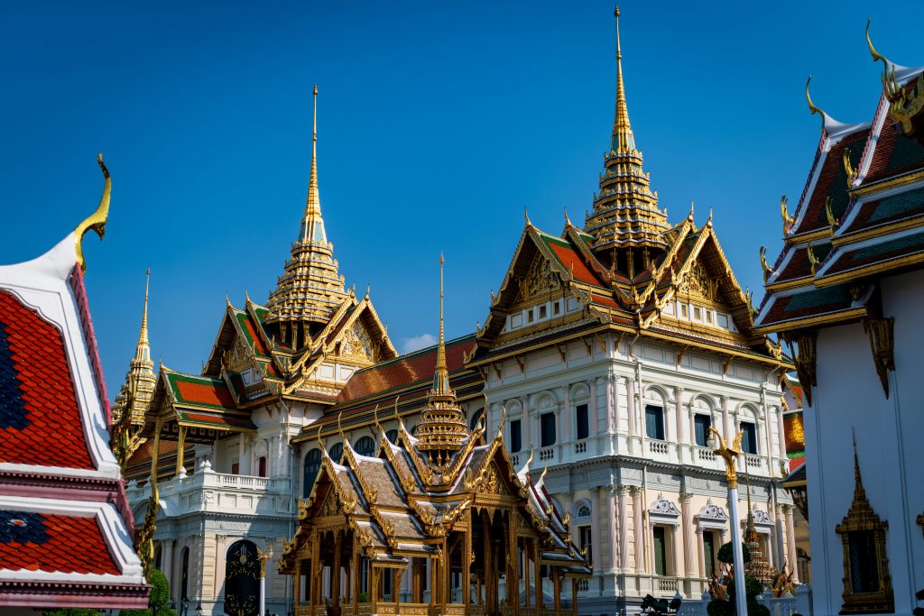 Grand Palace Bangkok Thailand historic royal palace complex with golden temples