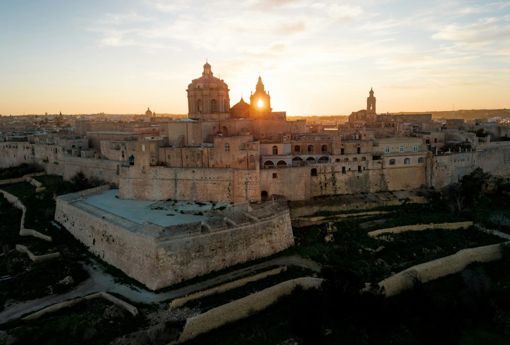 Malta travel guide Mdina silent city narrow streets medieval architecture panoramic island view