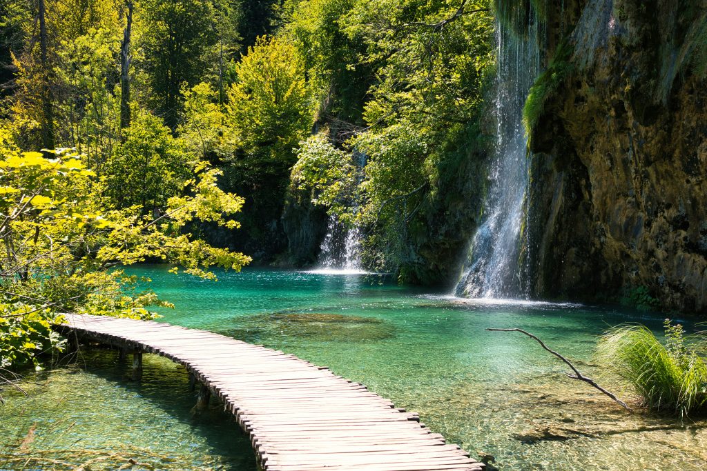 plitvice lakes walking route wooden paths over water croatia