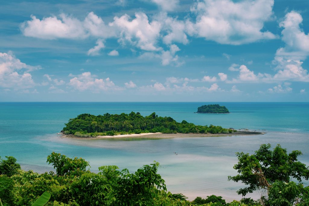 Koh Chang Thailand tropical island with jungle mountains waterfalls and beaches