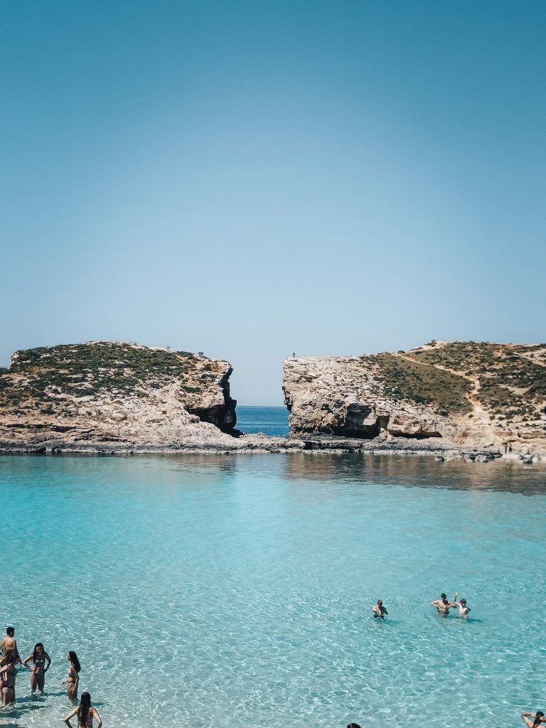Malta travel guide Blue Lagoon Comino turquoise water crystal clear sea popular swimming Malta