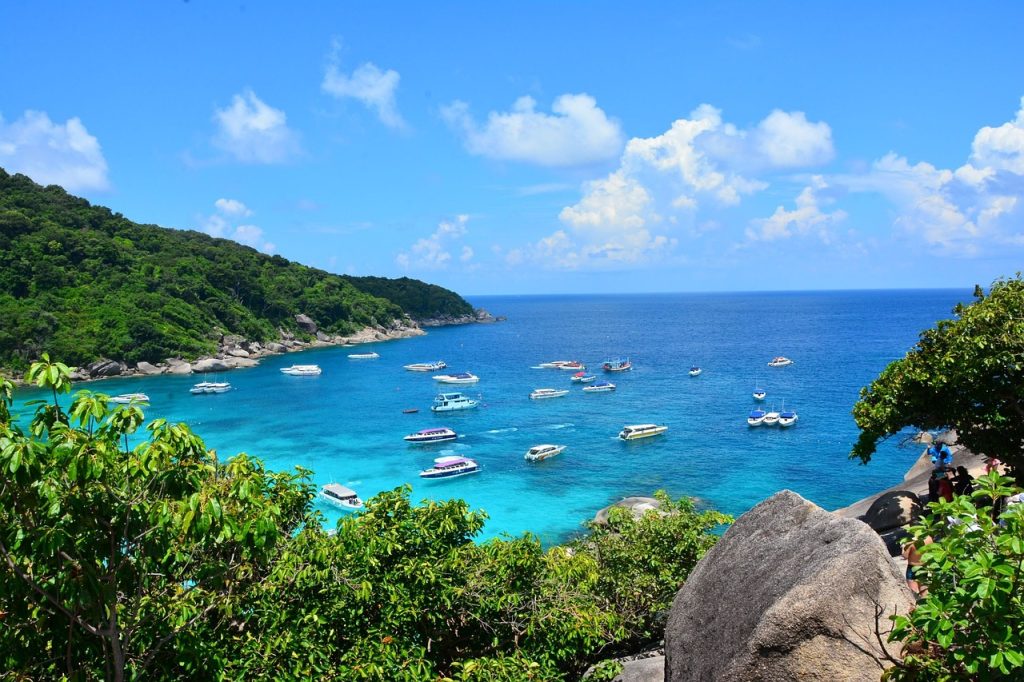Similan Islands Thailand crystal clear water tropical islands and coral reefs
