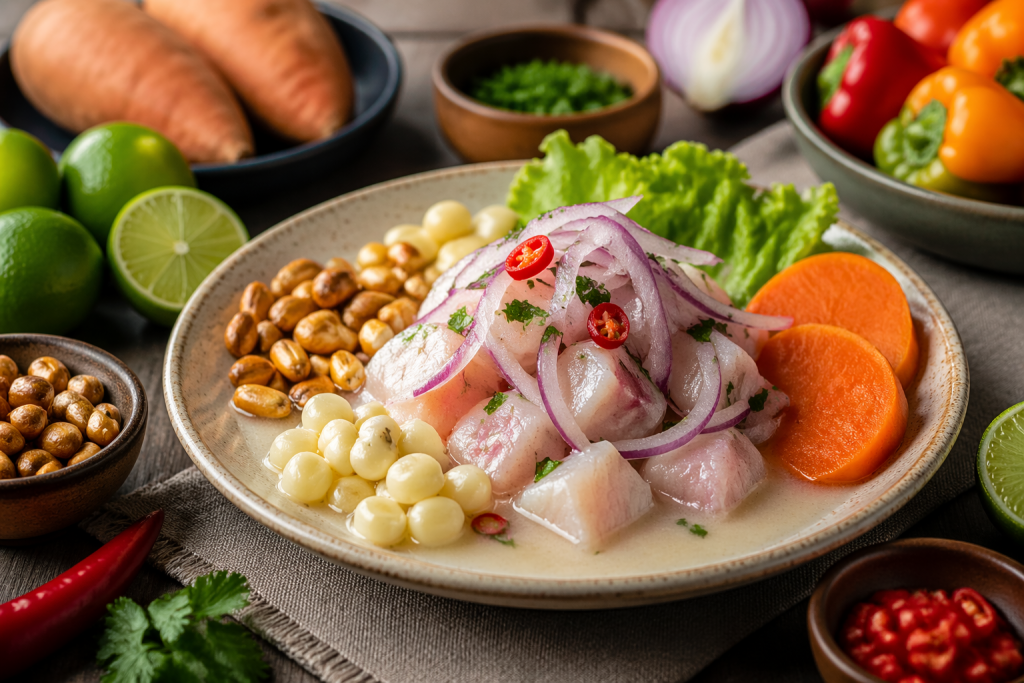 Traditional Peruvian ceviche dish food Peru travel guide