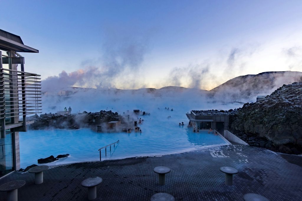 Blue Lagoon in Iceland with geothermal water and relaxing atmosphere