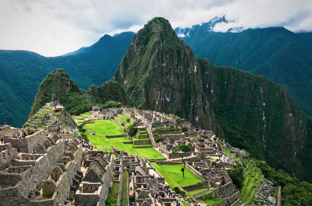 Machu Picchu ancient ruins close view Peru travel guide