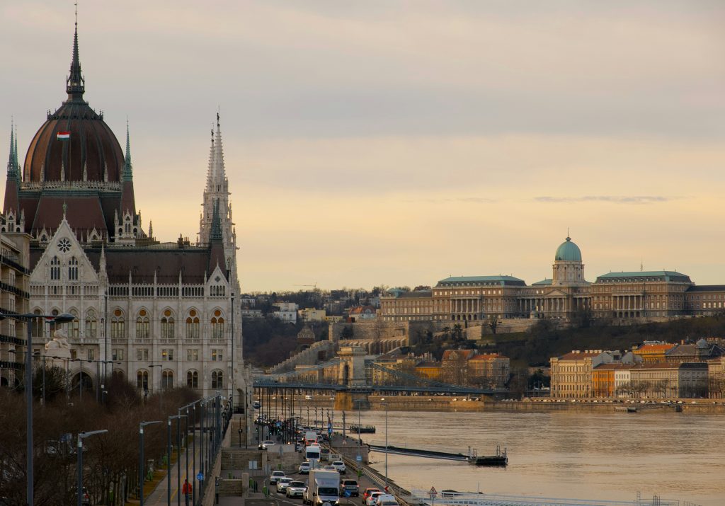 view from Fisherman’s Bastion overlooking Budapest skyline