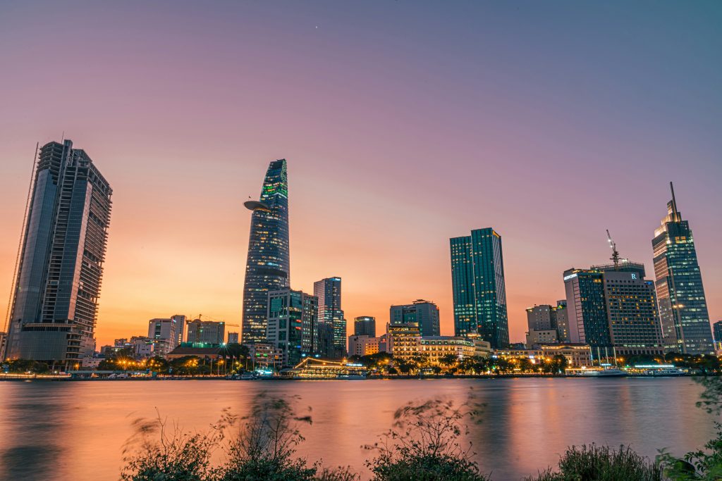 Vietnam city skyline with busy streets and modern buildings – Vietnam travel guide